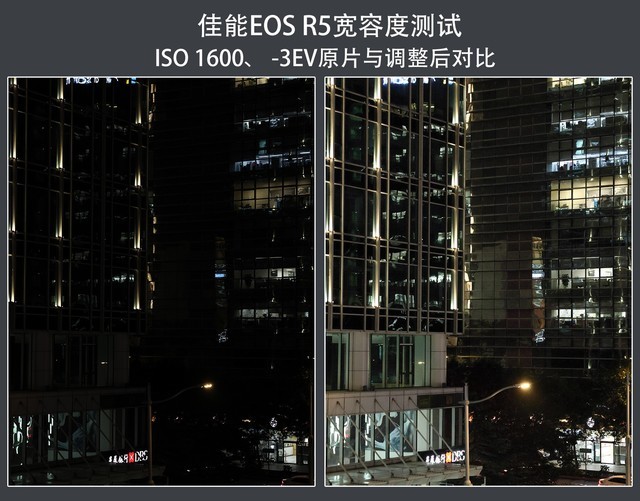 控噪强、宽容度高 佳能eos r5画质测试
